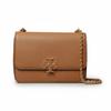 Britten Gold Hardware Chain Logo Shoulder Crossbody Bag Small Women Bags Caramel 171522-200