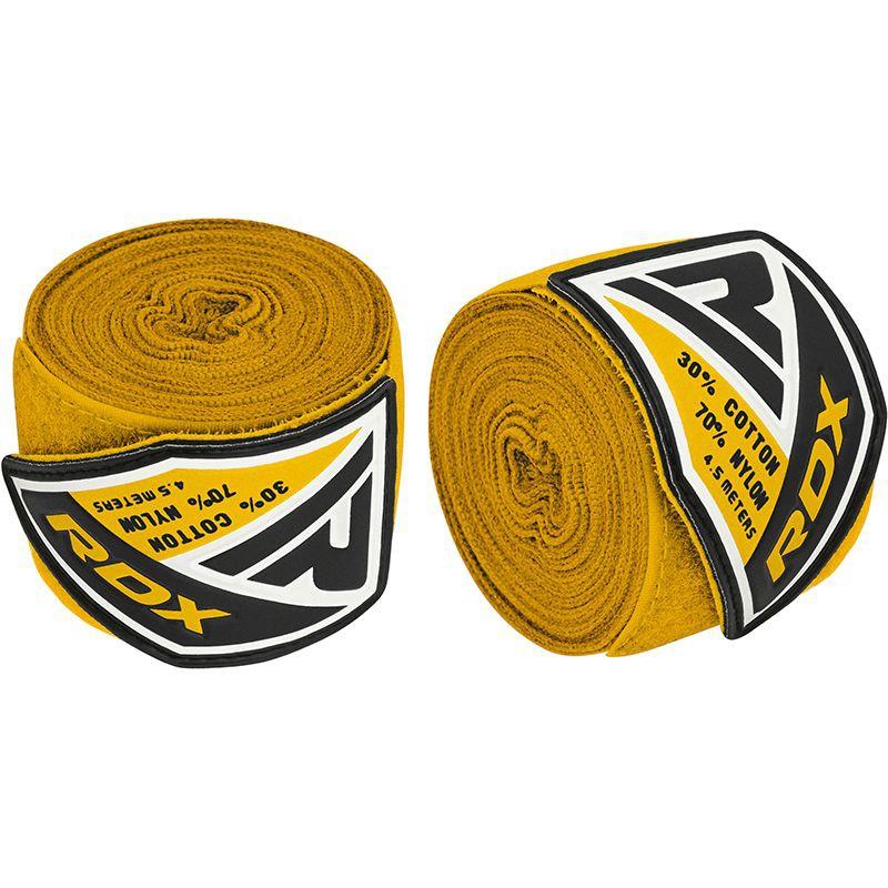 RDX Boxing Wraps - HWX Bandages Yellow 4.5m