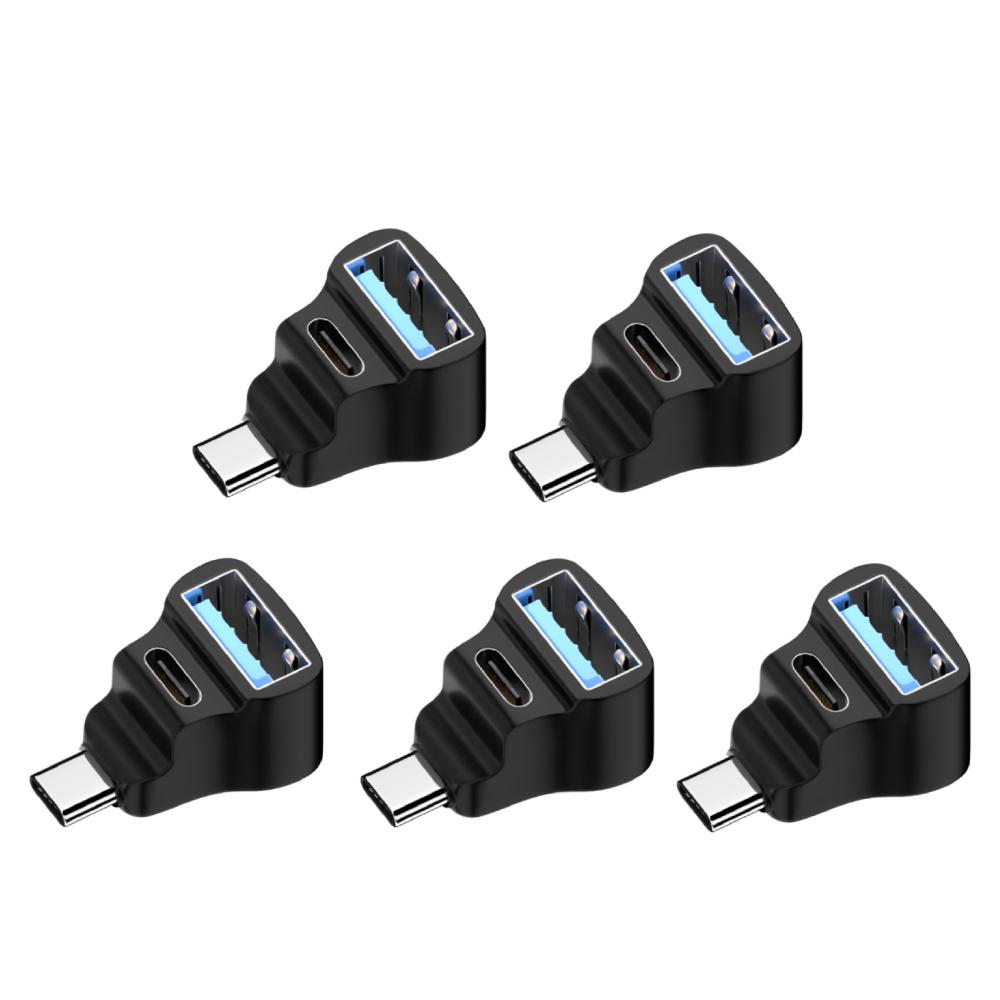 1-5Pcs 1 To 2 USB-C Male To USB-C USB-A Female Adapter 100W USB-C Adapter Converter 20Gbps 180 Degree for STEAM DECK/Switch