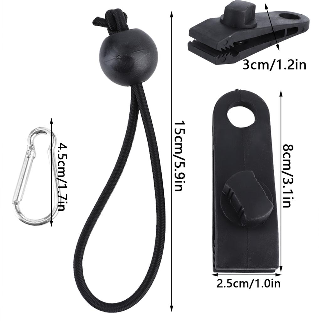 Mehrzweck Winddichte Zeltclip Schnalle   Elastische Seile Outdoor Markisen Klemmen Zubehör