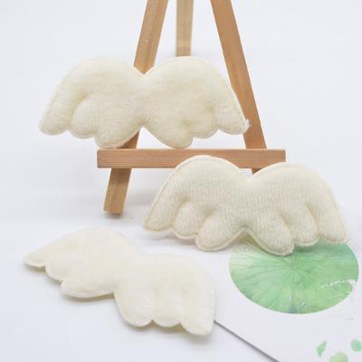 10ks Oboustranné chlupaté plstěné záplaty na andělská křídla Polstrovaná nášivka Scrapbooking Flatback Ornament Příslušenství