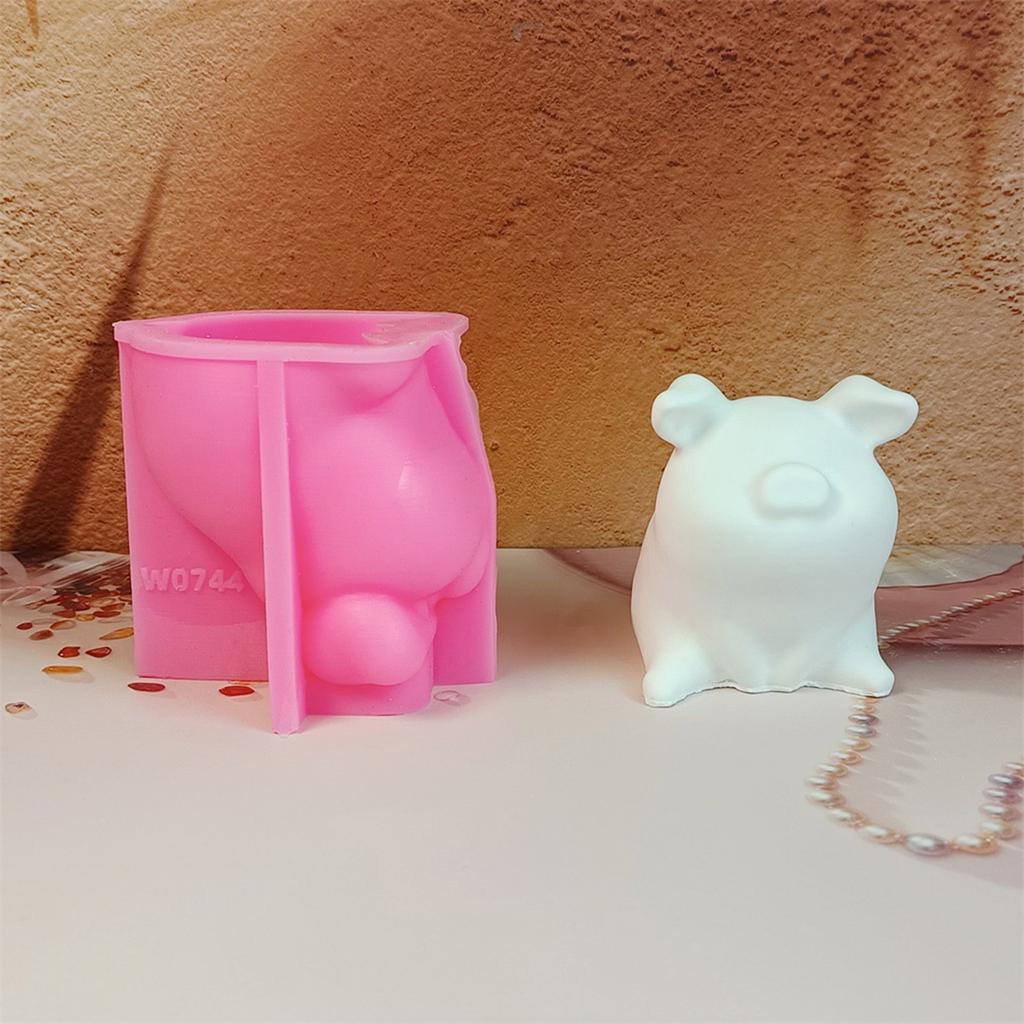 Animal Piggy Silicone Molds for Epoxy Resin Candle Soap Gypsum Decoration Fondant Silicone Molds for Chocolate Candy