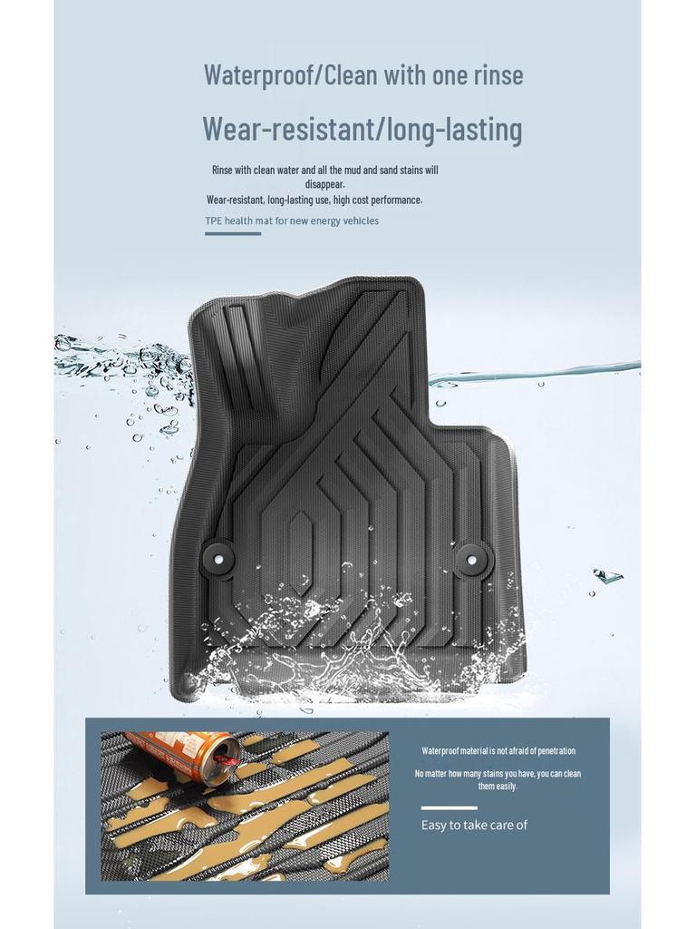 Eco-Friendly TPE Floor and Trunk Mats with Seat Back Protectors for 2022-2025 AITO M5