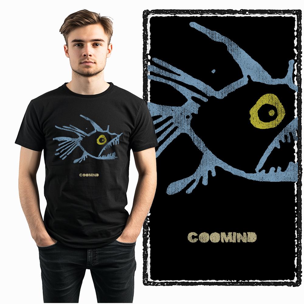 Coolmind U0168 100% Cotton Fish Print Exclusive Graphic Unisex T Shirt Big Size Cool Men Tshirt O-neck T-shirt Men Tee Shirts