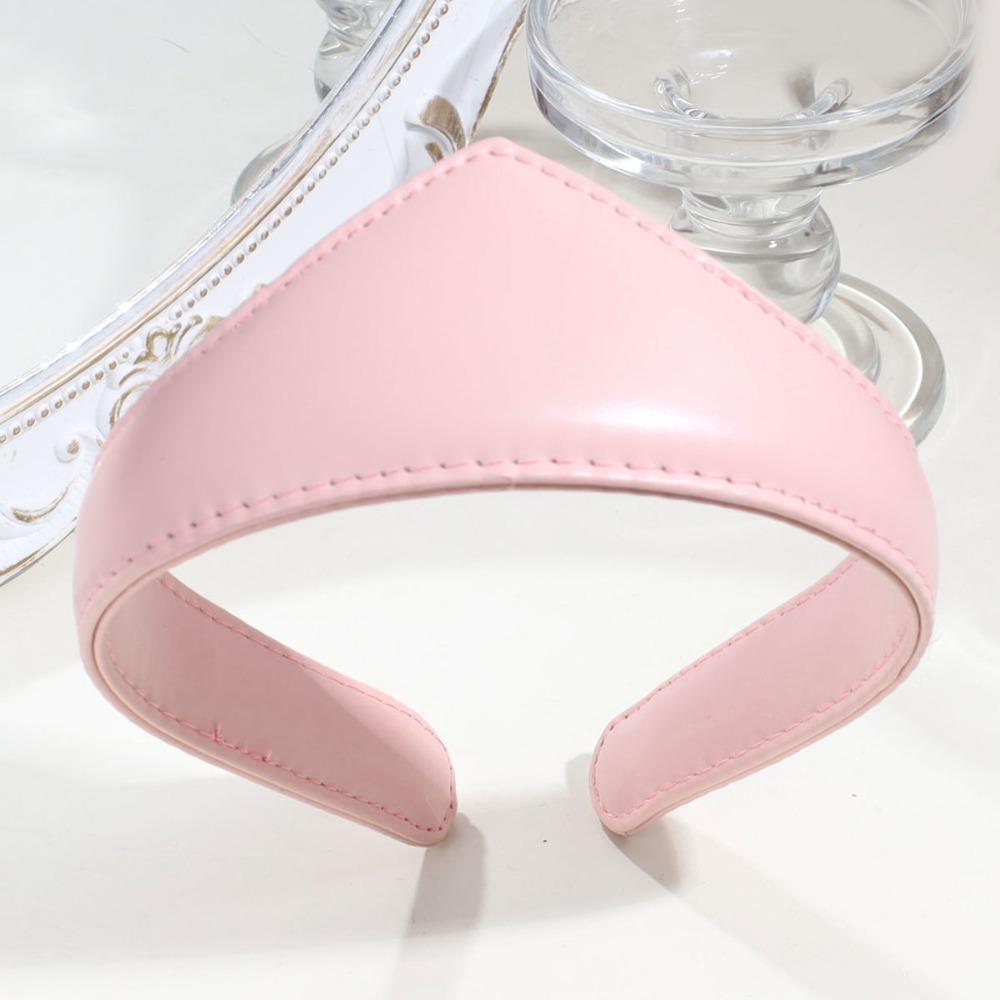 Klassieke Lederen Driehoekige Hoofdband Brede Rand Antislip Haarband V-Vorm Strass Hoofdband Bruiloft