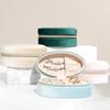 Mini Oval Jewelry Box Zipper Jewelry Organizer Portable Jewelry Packaging Box  Earrings