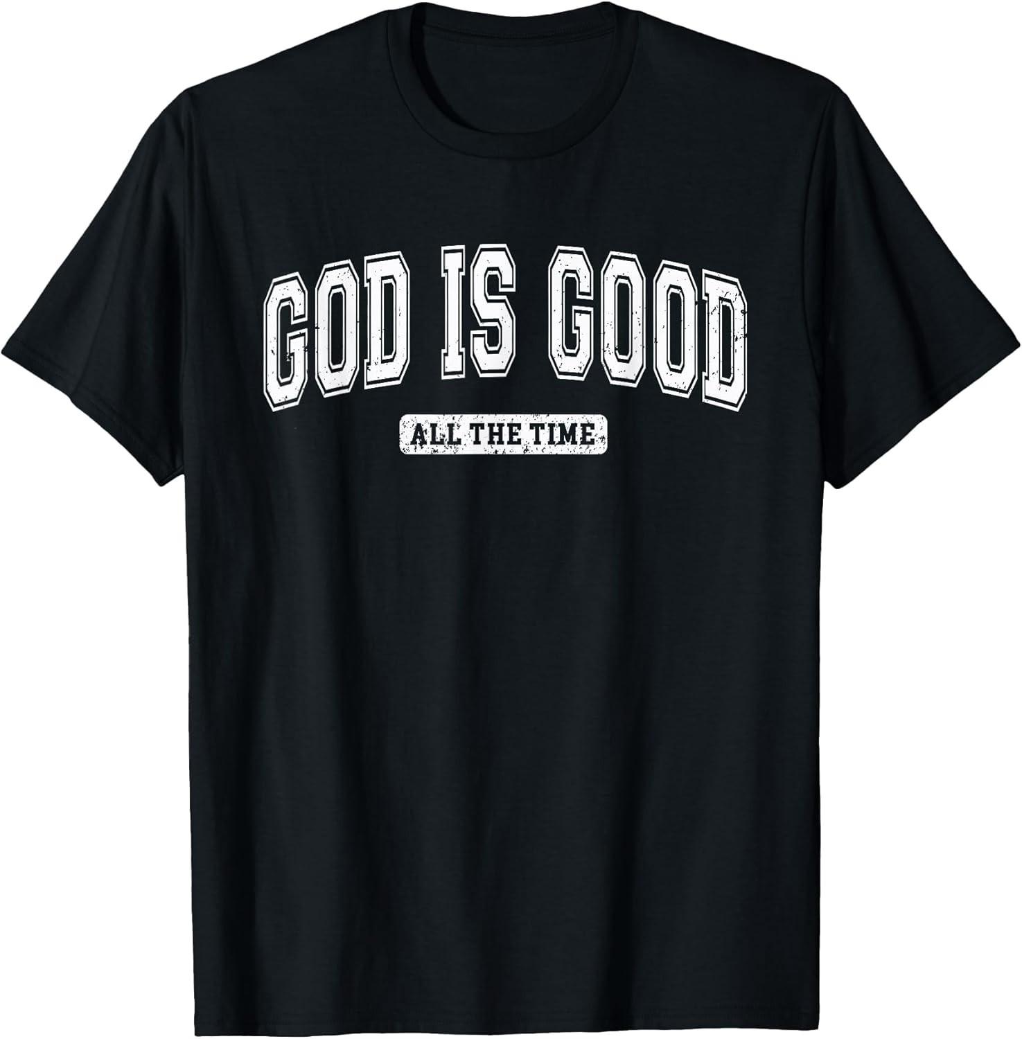 BEST! Vintage Retro Christian God Is Good All The Time Jesus Tee S-3XL XXXXL
