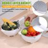 Double-layer Basket Vegetable Washing Basin Fruit Plate Living Room Home Creative Modern Net Red Style Kitchen