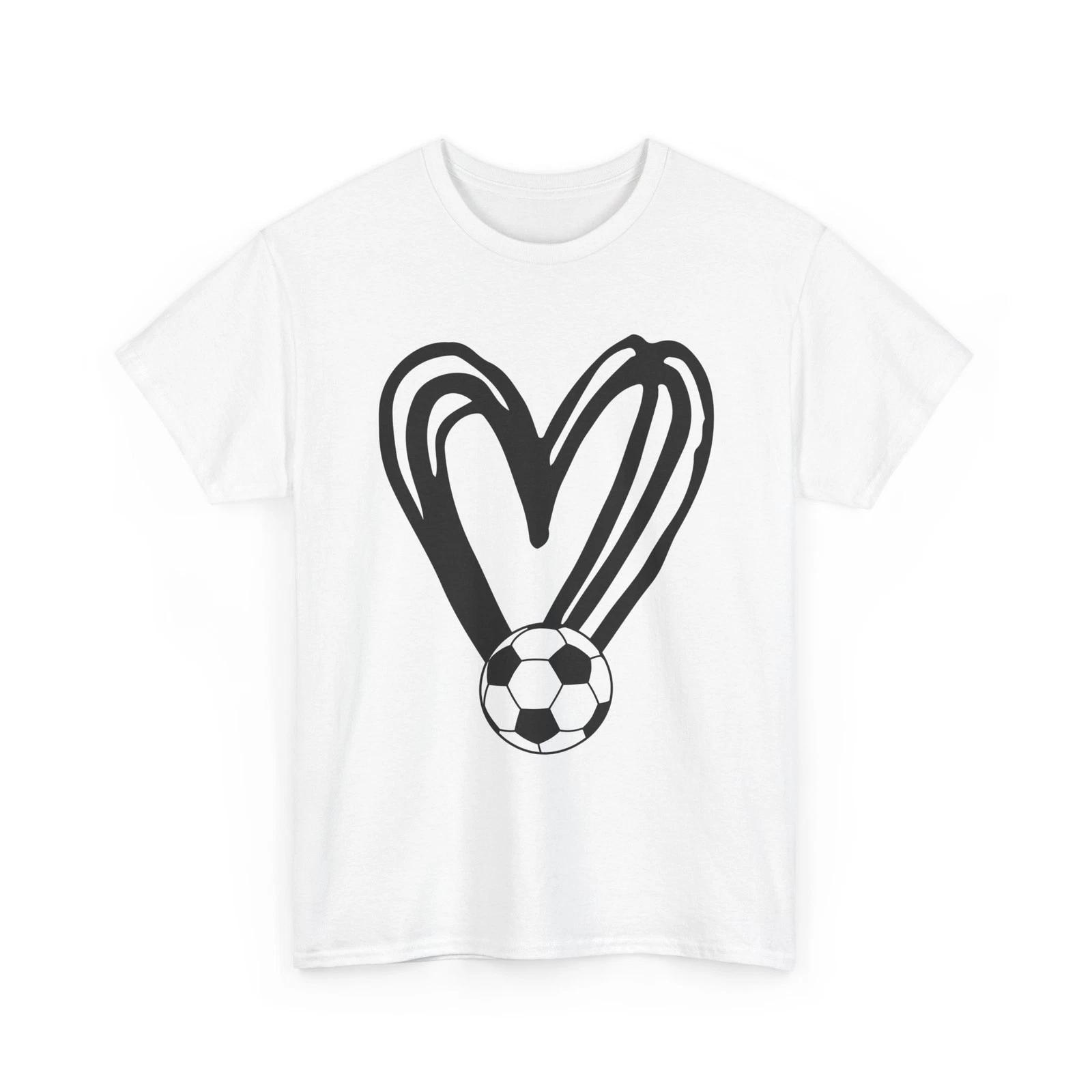 Soccer Ball HearT shirt, Sports Lovers Soccer Player Women Men Shirt 4XL