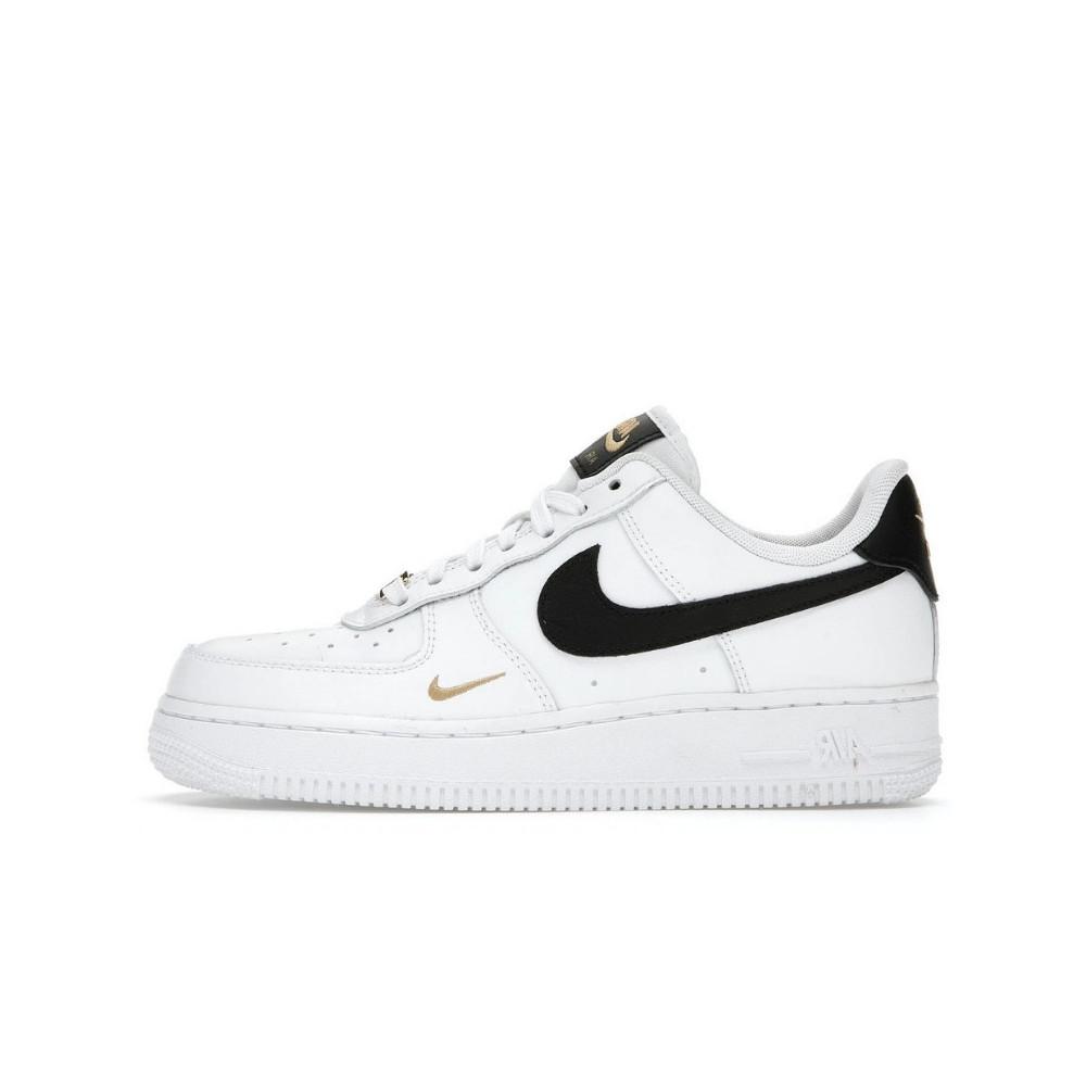 Nike Air Force 1 Low '07 Essential White Black Gold Mini Swoosh