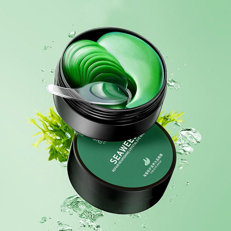 60 Stück feuchtigkeitsspendende grüne Augenmaske zur Feuchtigkeitsversorgung mit Algen