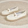 Genuine Leather Moccasins Sneakers Designer Shoes Women Non-Slip Slip-On Loafers Boat Walking Shoes Vulcanize Women Shoes Flats