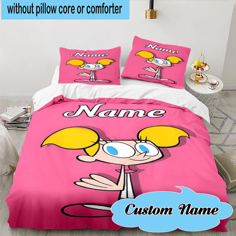 Custom Name 3PCS Friendship Adventures OddParents Bedding Set, Including 1pc Duvet Cover And 2pcs Pillowcases, Suitable for Dorms and Bedrooms Gift