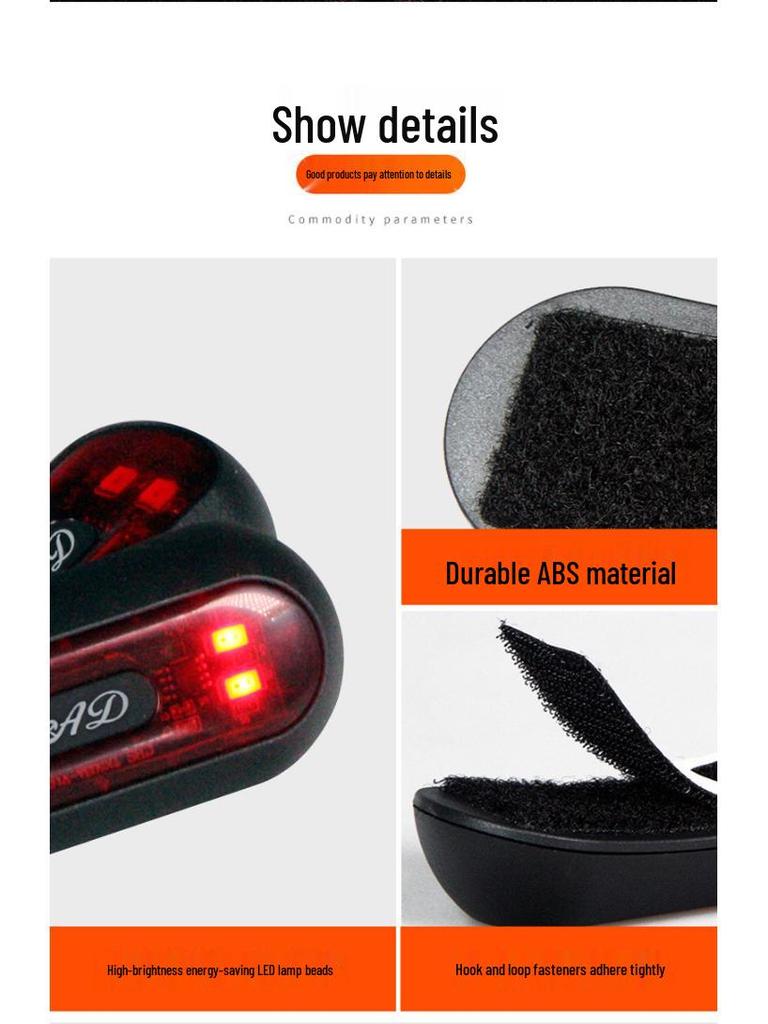 Rechargeable Waterproof LED Helmet Light for Motorcycling and Cycling - Night Strobe Taillight