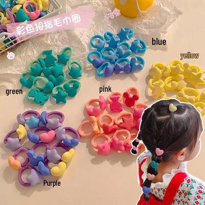 Soft Cartoon Elastic Hair Ties for Kids - Gentle, Non-Pulling Rubber Bands