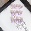 Hand-woven Armor Purple Dream Ribbon Three-dimensional Hand-painted Purple Streamer Cat Eye Style Nail Art Patch