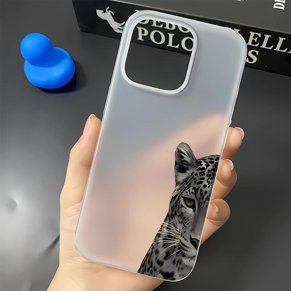 Half Black Tiger Soft Phone Case For IPhone 17 16 15 14 13 12 11 Pro Max 7 8 XR XS Transparent Silicone Soft Cover Case