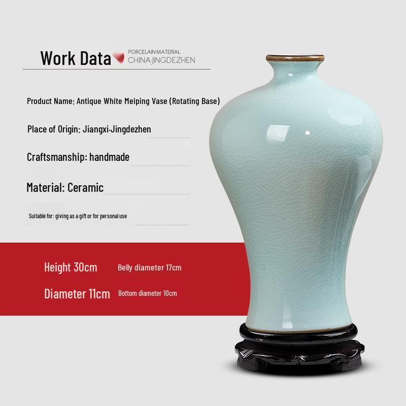 Цэдоновая треснутая ваза-мэйпин в античном стиле - Ретро-украшение для дома