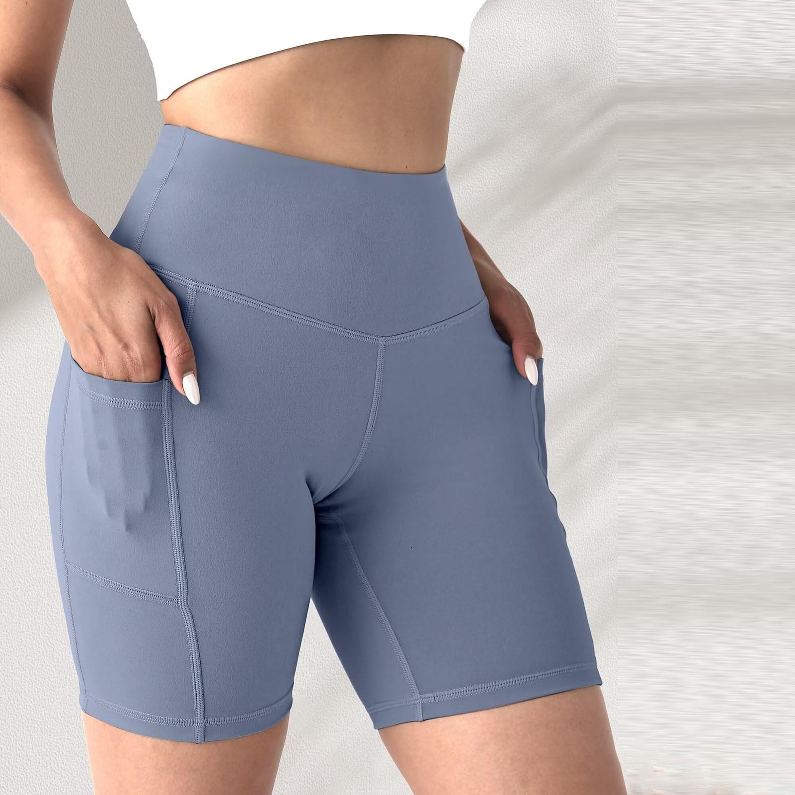 

Женские повседневные свободные пляжные леггинсы с карманами S синий