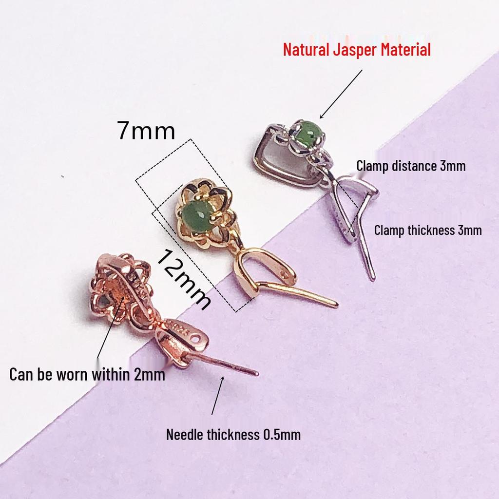 18K Gold Buckle Necklace with Buddha Charm and Top Bead Clasp 925 Sterling Silver Plated, Free Shipping