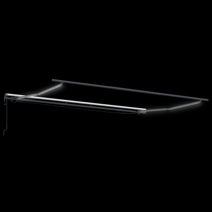 Store rétractable automatique vidaXL avec LED Noir 450x300 cm 3330962