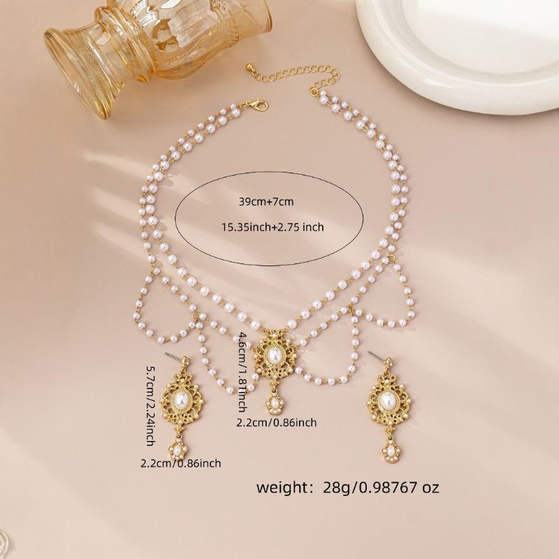 Meier New Arrivalfashion Palace Style Pearl Eleganceelegant Retro Women's Jewelry Suit
