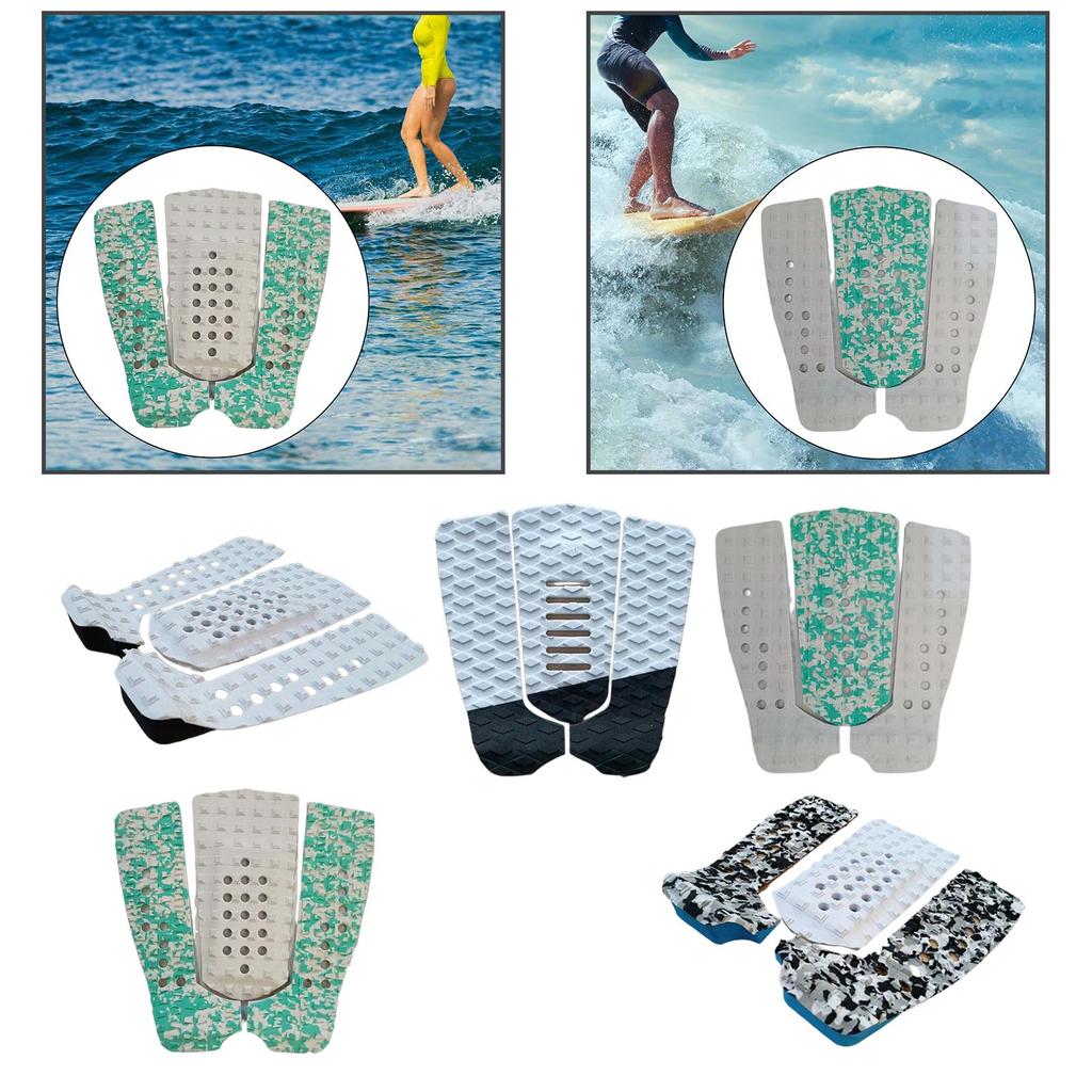 3pcs Surfboard Traction Pad Anti Slip Back EVA Deck Grip Mat