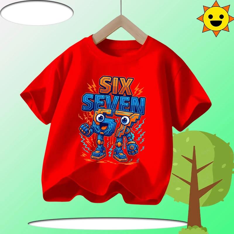 

Summer Short-sleeve Children s Loose Comfortable and Fun Italian-style Graphic Print T-shirt for Boys/girls 160