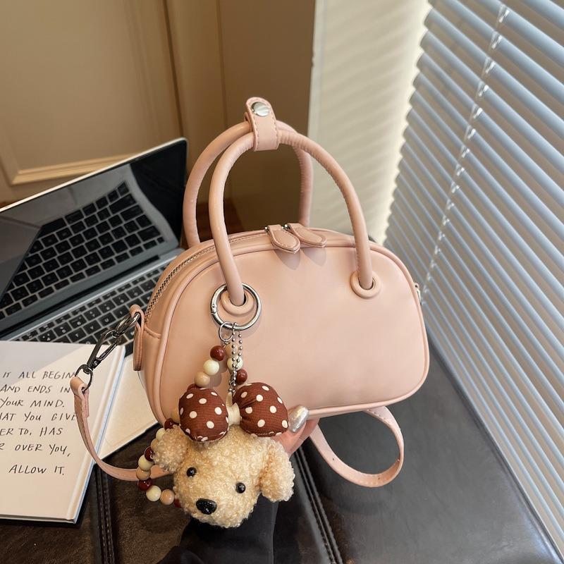 Crossbody bag high-end handbag new niche bowling bag texture women s small bag чёрный