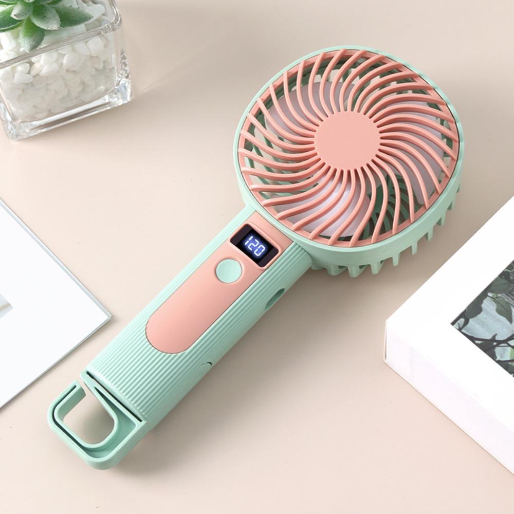 120 Speeds Mini Portable Cooling Fan 2 in 1 Desktop Standing Fan  Summer Cooling зелёный