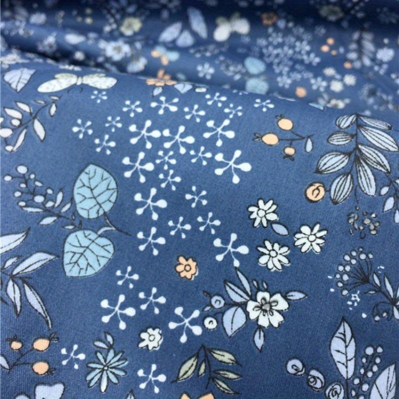 1pc Floral Cotton Print Fabric, Pre-Cut Quilting & Sewing Material for DIY Crafts and Patchwork Decor