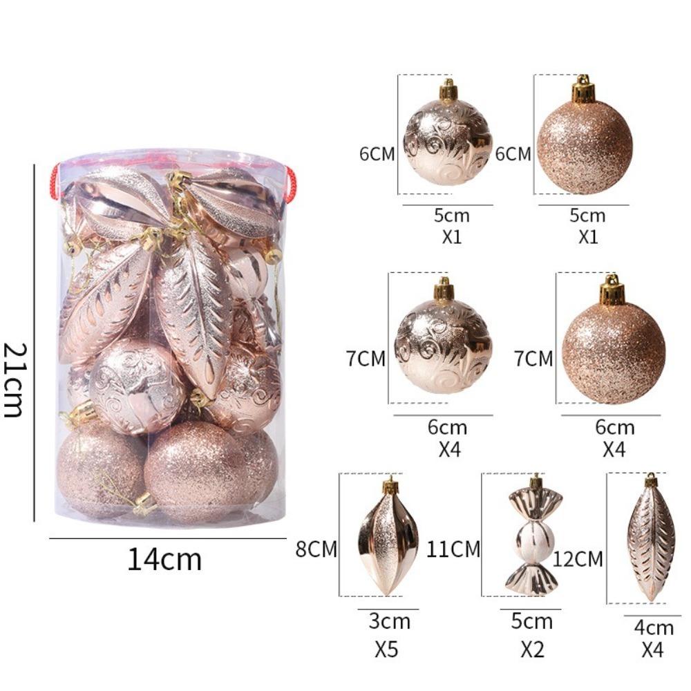 

21Pcs Electroplated Ball Christmas Tree Ornament DIY Crafts Painted New Year Christmas Gifts Boxes Pendant Pendant шампанского