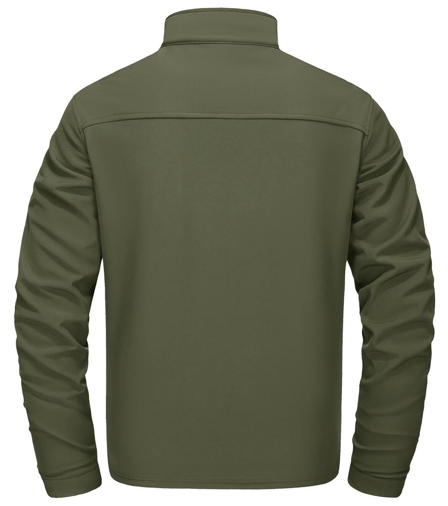 KEFITEVD Size 3XL Men's Water-Repellent, Windproof, Military, Tactical, Fishing, Workwear, Hiking, Breathable, Fleece-Lined Jacket, Green,