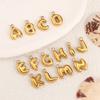 3Pcs Bubble Letter Charms Fadeless Gold Color PVD Plated Balloon Alphabet A-Z Pedant DIY Initial Necklaces Women Jewelry Making