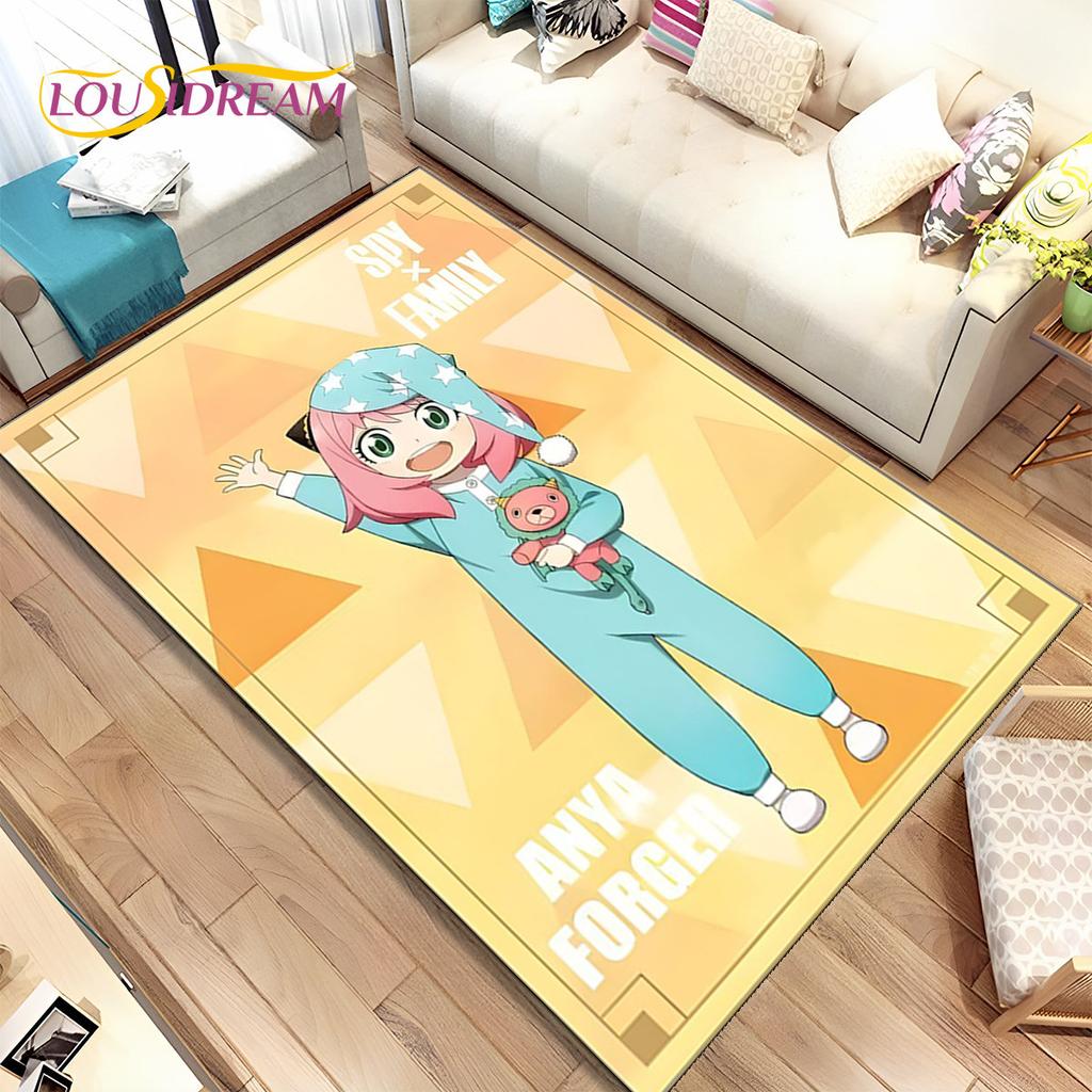 Japan Anime SPY×FAMILY Cartoon  Area Rug Large,Carpet Rug for Living Room Bedroom Sofa Doormat Decoration,kid Non-slip Floor Mat