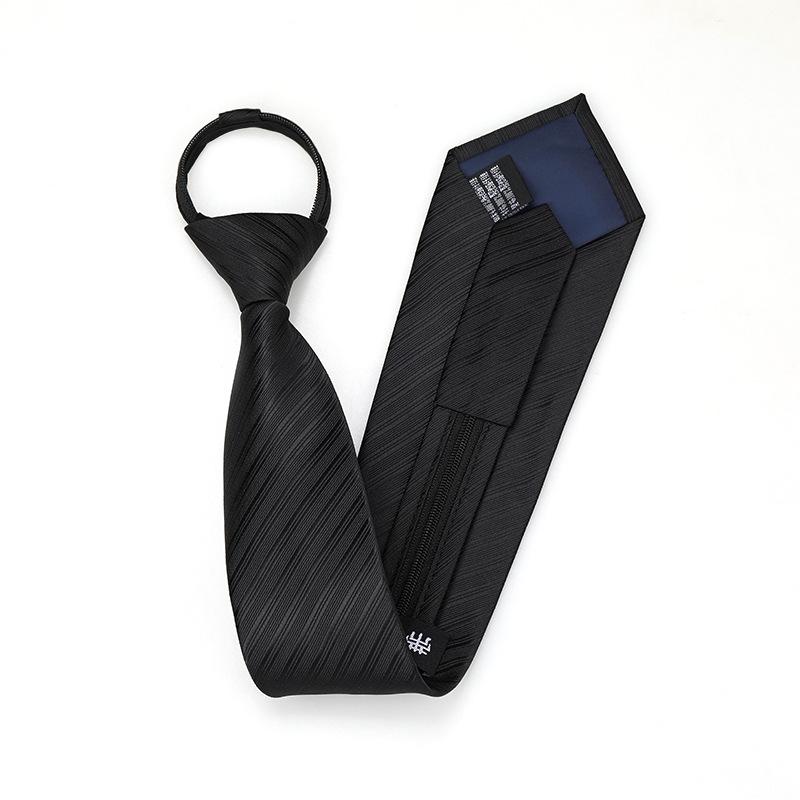 Black Zipper-Free Lazy Blue Men And Women Business Dress Interview To Work Groom Wedding Korean Version Narrow Tie
