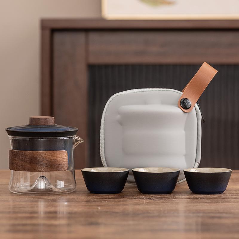 High-end Express Cup, One Pot, Three Cups, Portable Travel Tea Set, Portable Outdoor Enterprise, Company Business Gift