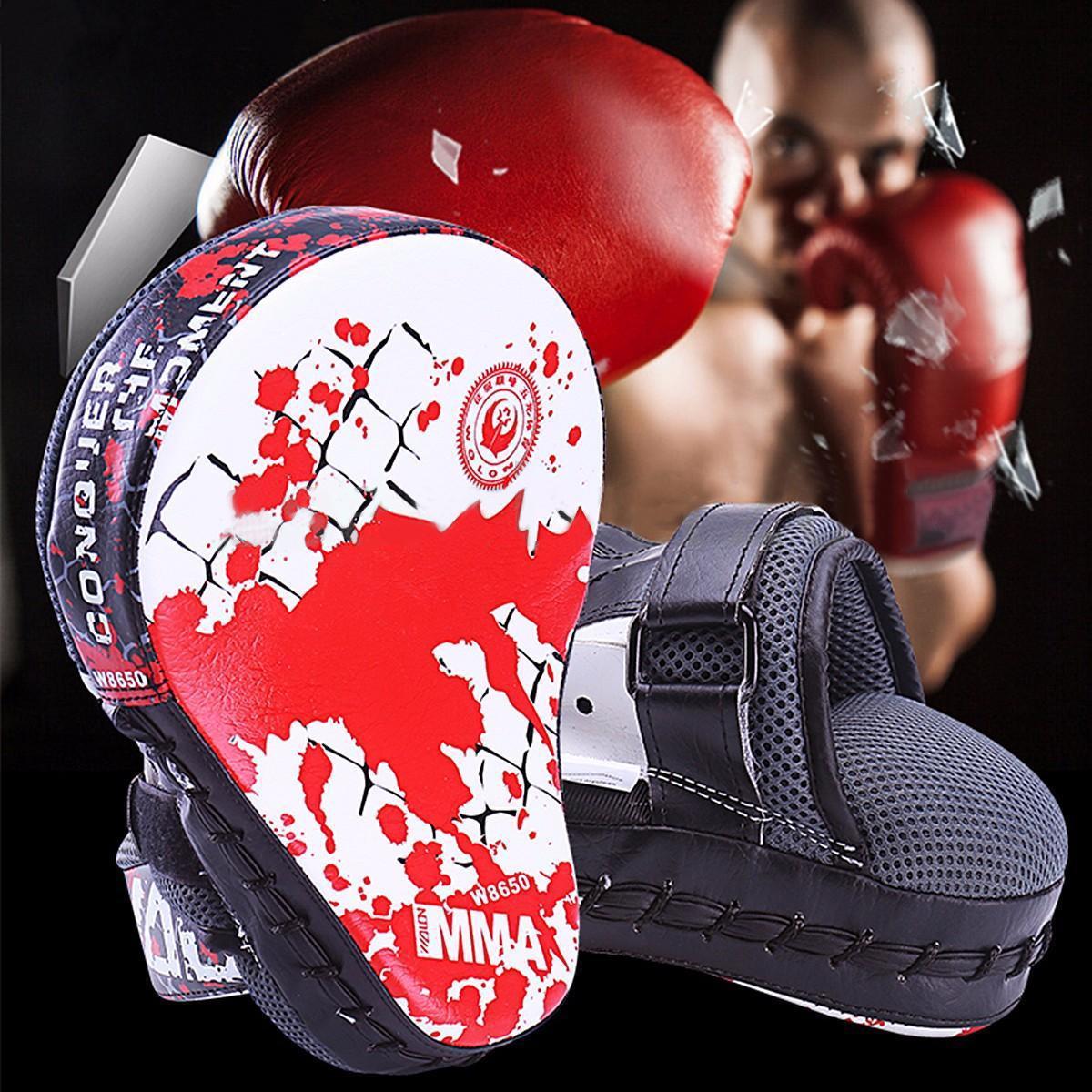 

PU Кожаная рука Мишень Муай Перчатка Punch Pad Mitt Thai Kick Boxing Тренажерный зал Тренировка