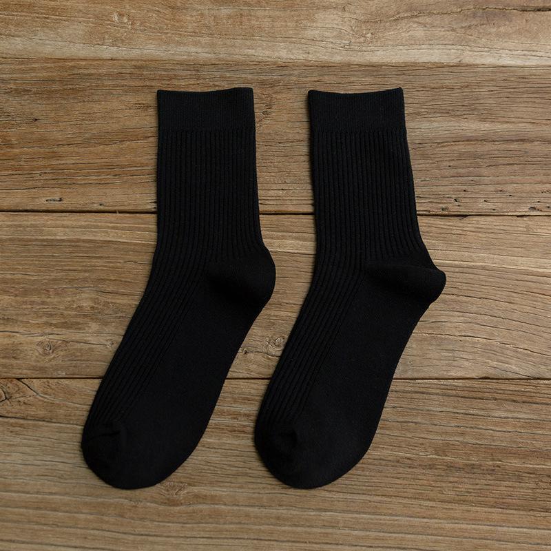 Мужские новые осенние утолщенные коммерческие дезодорирующие носки 1 pair чёрный