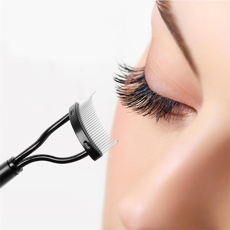 Wimpernzange, Beauty-Make-up, Wimperntrenner, faltbarer Wimpernbürstenkamm aus Metall, Mascara-Curl, Beauty-Make-up, Kosmetik-Tool