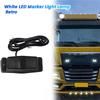 4Pcs Smoked White Front Grill Light LED Marker Lamp For Scania Volvo Man Benz Truck Lorry Double Burner Indicator Light-A87Q