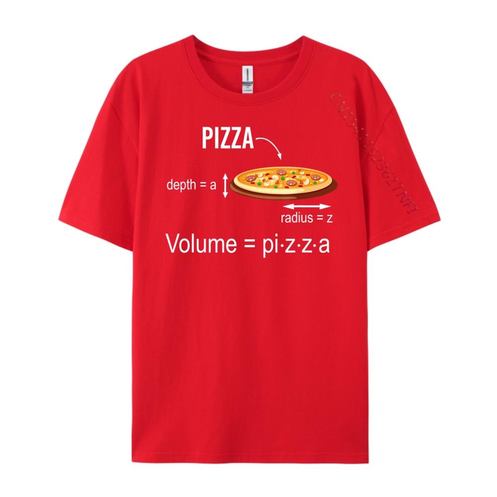 Maths Nerd Pizza Lovers Volume Formula Geek Math Teacher Graphic T Shirts 100 Cotton Camisas De Hombre Character S