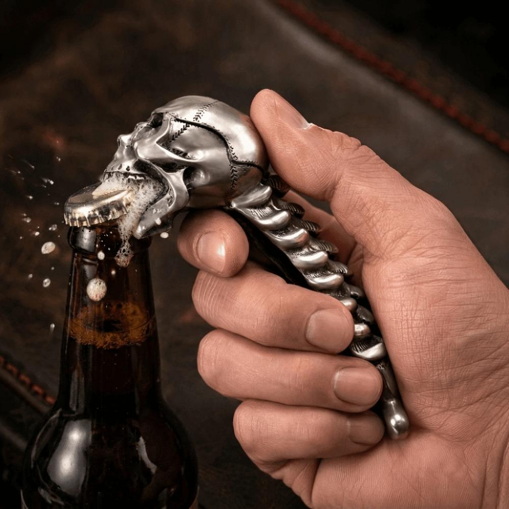Einzigartiger Bierdosenöffner Edelstahl Neuheit Flaschenöffner Totenkopf Flaschenöffner Partygeschenk