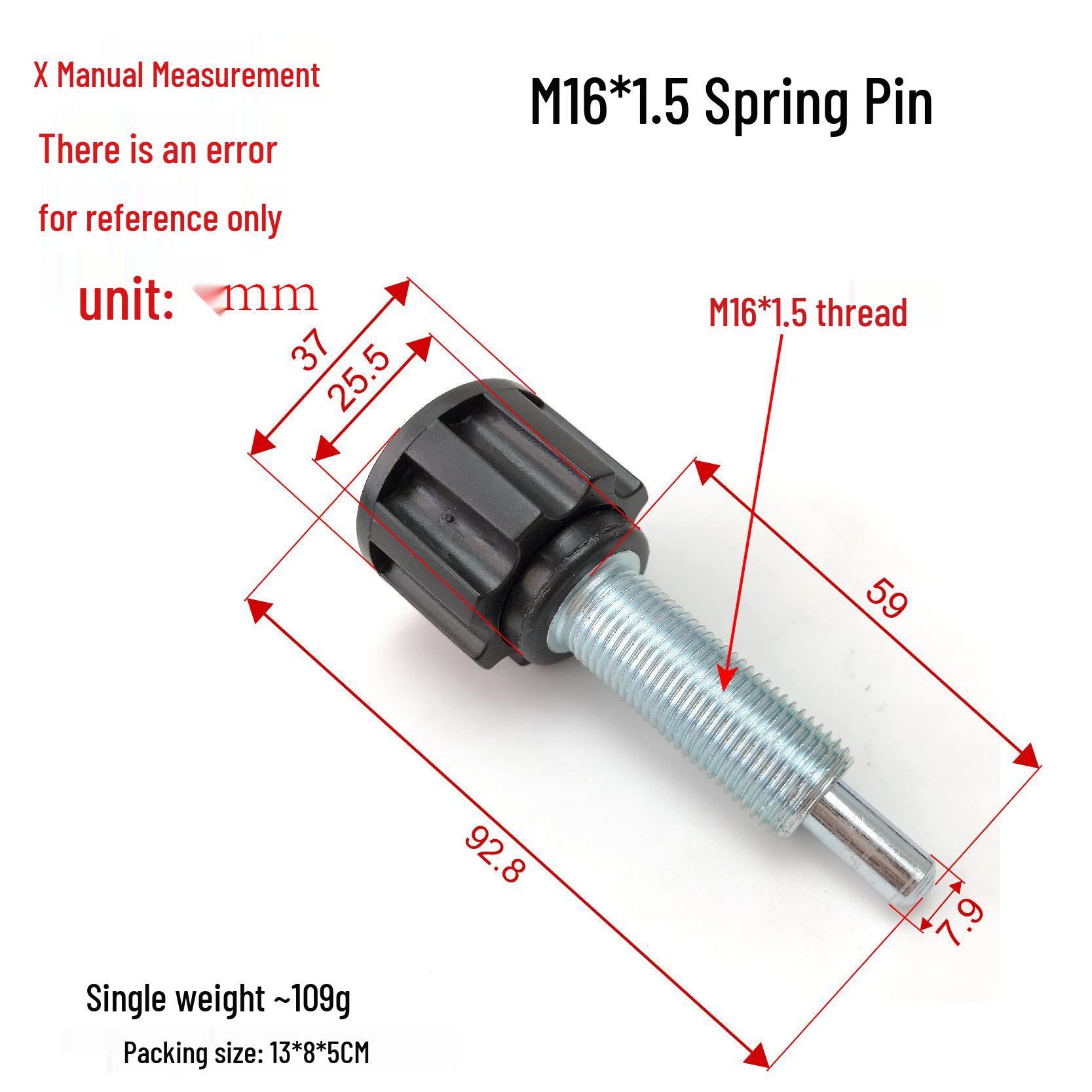 M16*1.5 Spring Plunger Bolt Knob for Fitness Equipment - Hardware Fastener Accessories