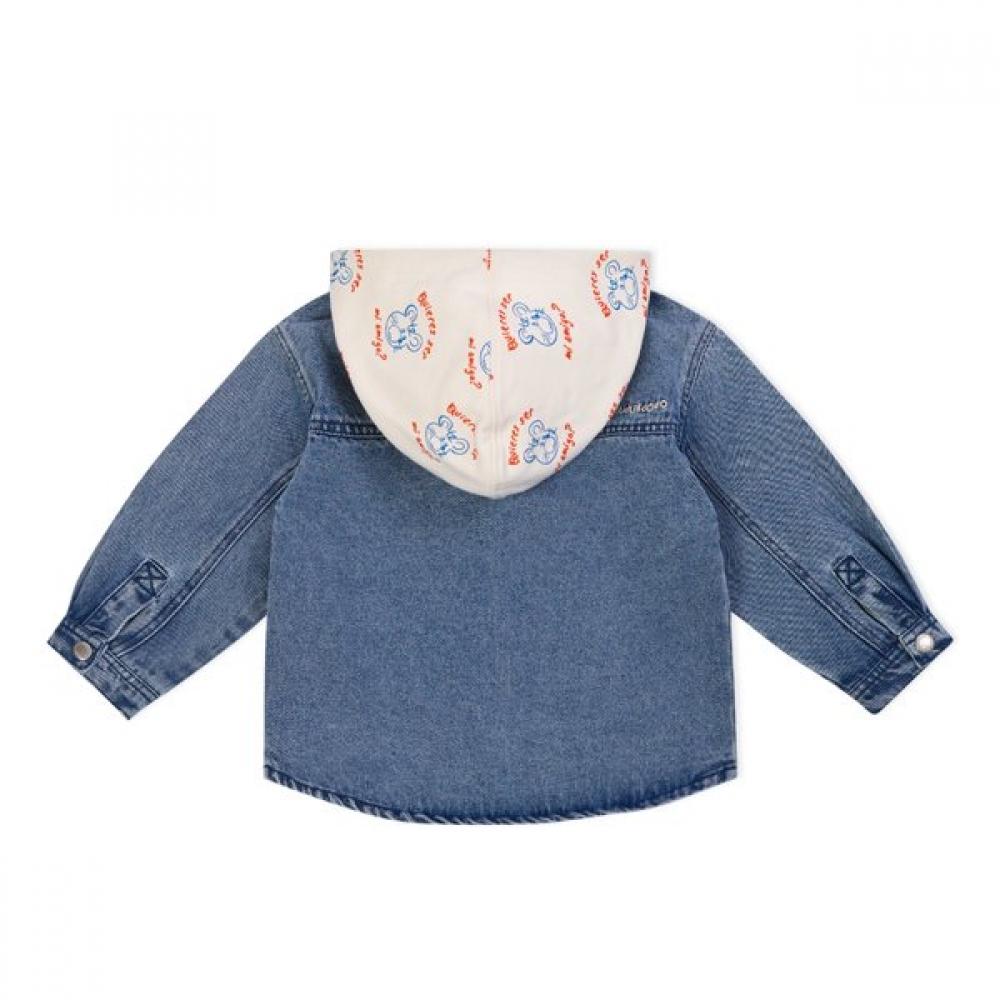 Dudu   Dodo Hood Color Denim Toddler Shirt Dkftsh01