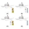 Indoor Ceiling Fan Light 17.7 Inch Chandelier Ceiling Fan E27 Base Remote Control Light Bulb Fan with Socket for Kitchen Bedroom