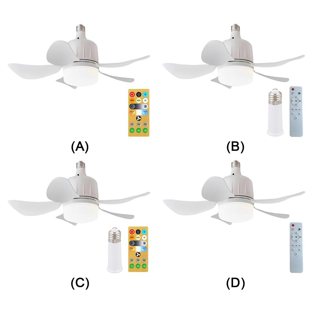 Ceiling Fan Light Lamp E27 Base Wireless Remote Control LED Bulb Ceiling Fan Replacement for Bedroom Living Room Kitchen Balcony