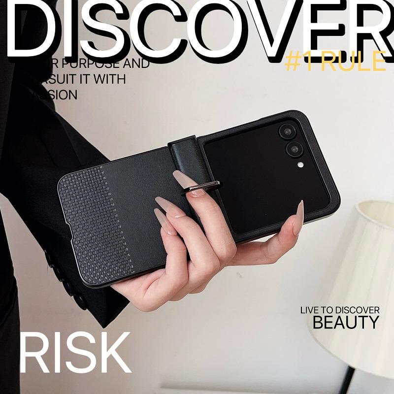 Lattice Texture with Ring Holder Phone Case for Motorola Razr 60 50 40 Ultra Moto Razr 50 60 Hinge Protective Back Cover