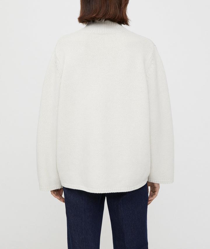 Women's European-Style High Neck Loose Wool Sweater for Autumn/Winter