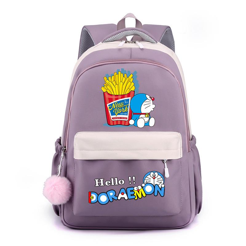 New Animation Peripheral Doraemon School Bag Backpack Cartoon Backpack Large Capacity Student School Bag Stationery